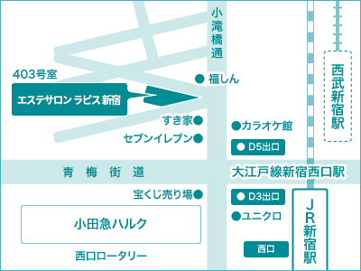 エステサロン ラピス新宿地図